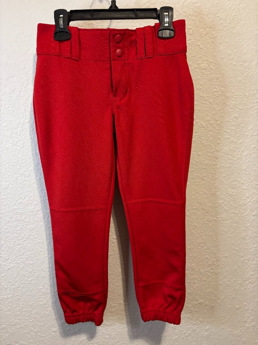 Champro Red Girls Mid-Calf Red Baseball Pants - Elastic Waistband